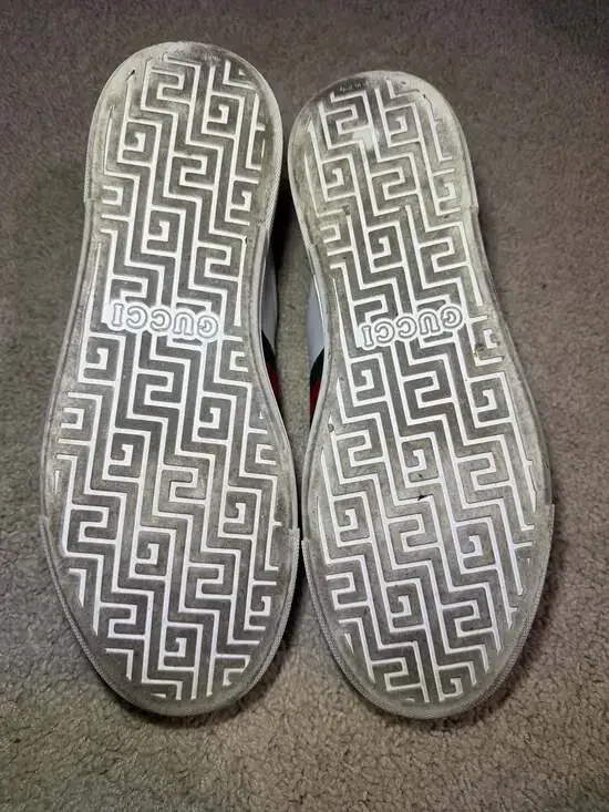 Gucci Women's Ace Platform Sneakers with Web Stripe and Green Croc Trim size 40 - Picture 8 of 8